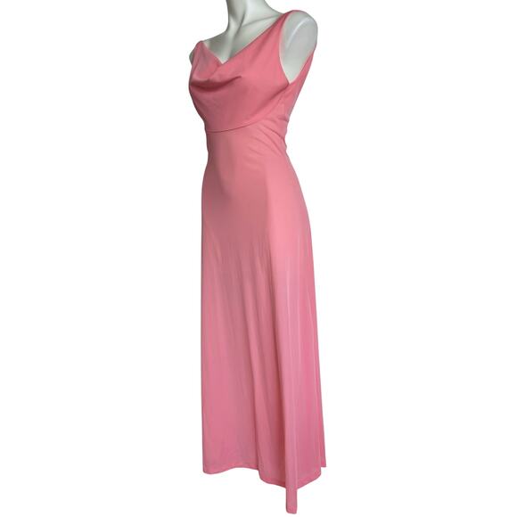 Vintage 70s John Kloss Cira Pink Babydoll Cowl Slip Dress Coquette Romantic - Picture 4 of 15